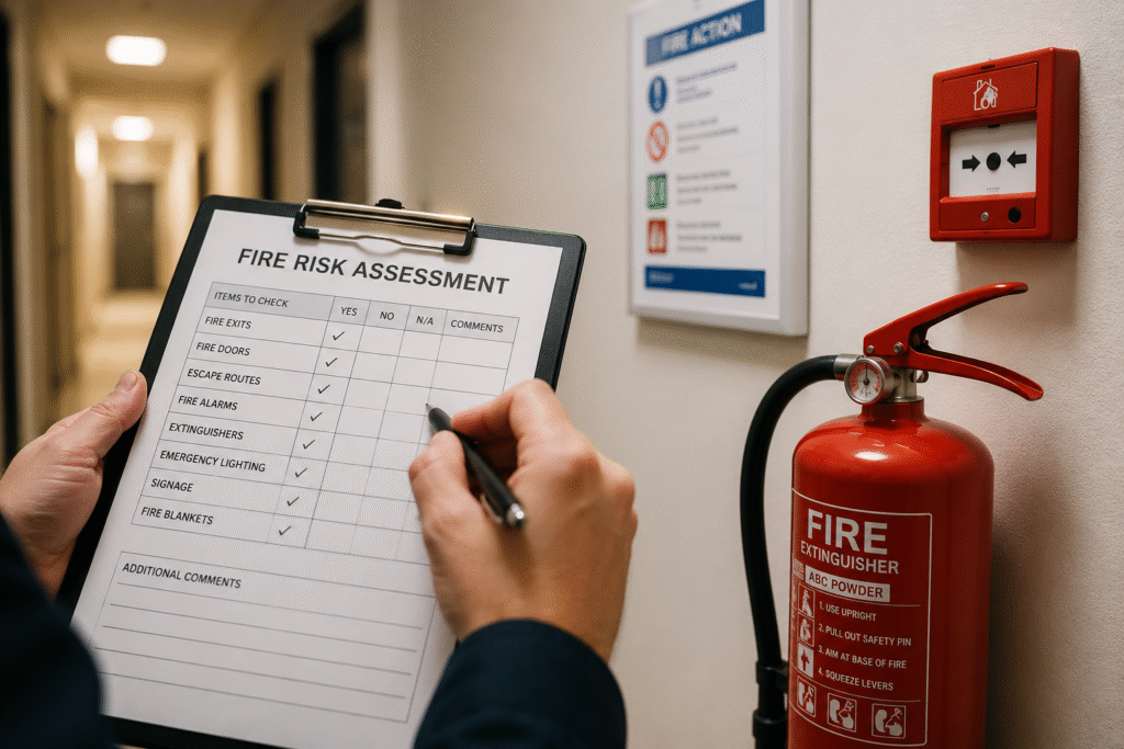 What happens after a fire risk assessment